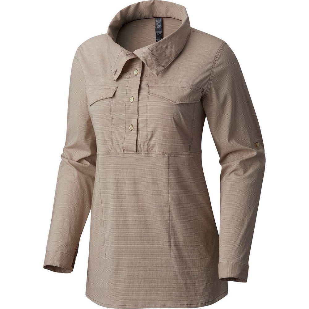 Mountain Hardwear Women's Long-Sleeve Pullover Shirt in Taupe